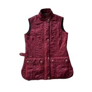 Barbour Women's Wray Gilet Red Insulated Vest Size UK 8 USA 4